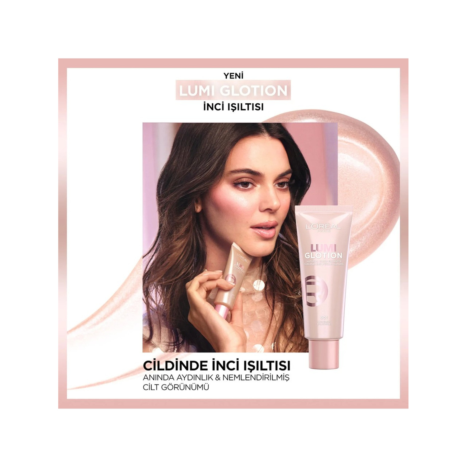 L'Oréal Paris Glotion All-in-one Doğal Işıltı 901 - Fair Glow 40 ml Highlighter, Likit Aydınlatıcı